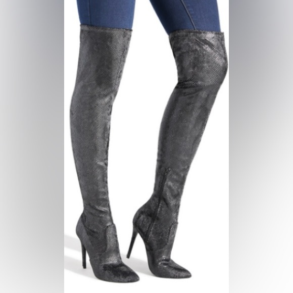 Sexy snake skin look over the knee heeled boot, new w/o box, sz10. - Picture 1 of 1